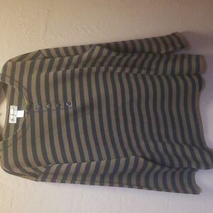 BECHAMEL Sz XL, Black &Brown Stripe long sleeve pullover GUC, CL#42